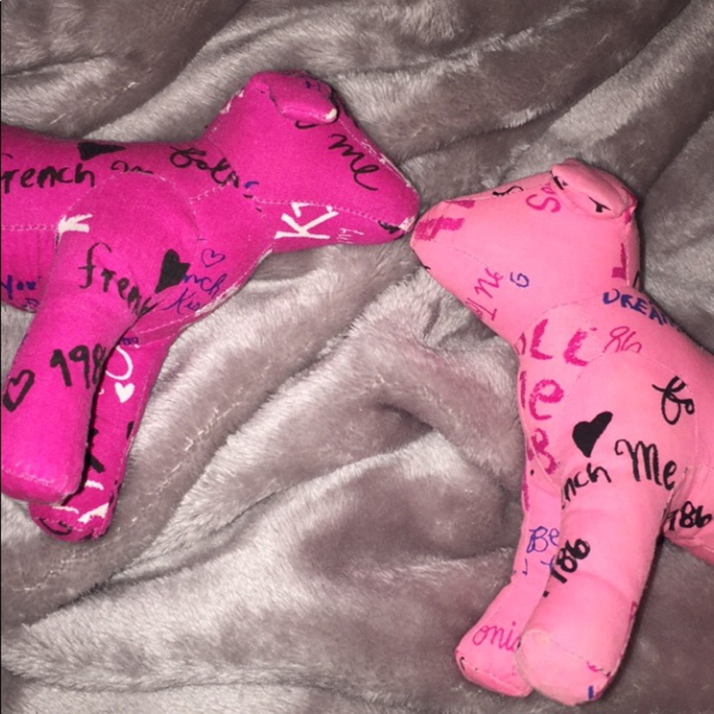 VS Pink Stuffed Dogs